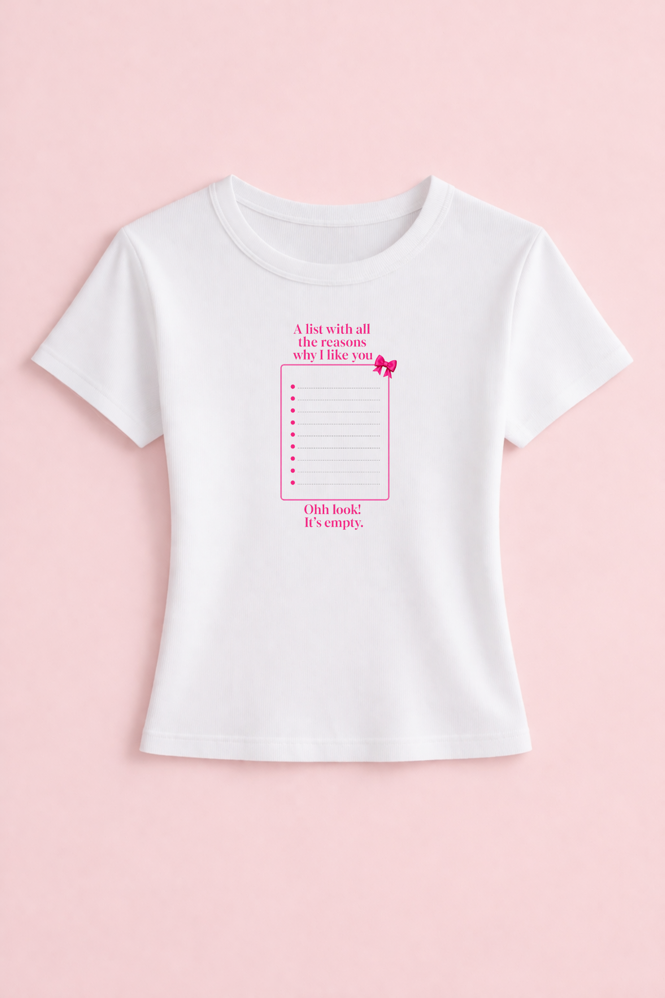 An (empty) list of reasons why I like you